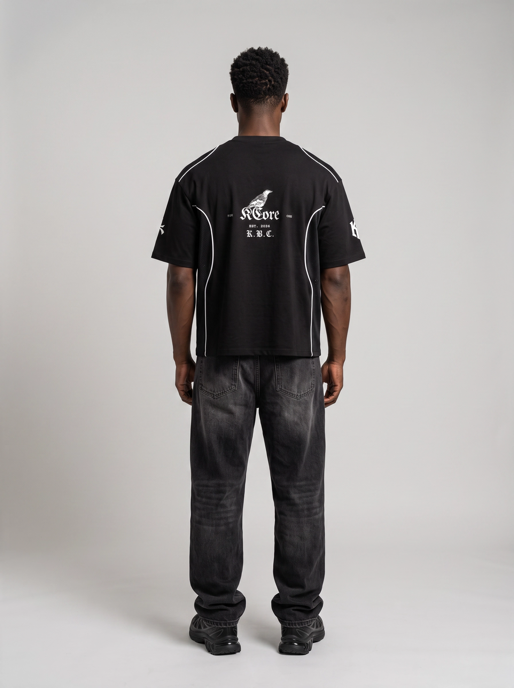 Contrast Piped Panel T-Shirt