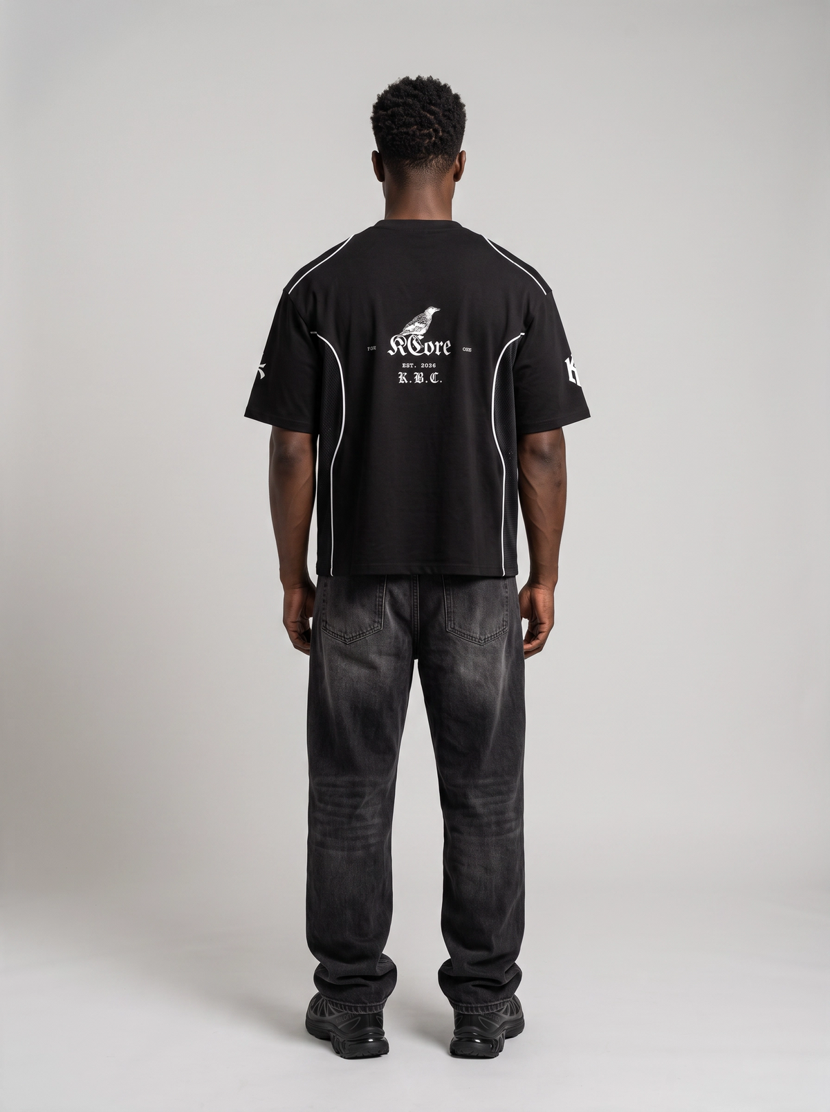 Contrast Piped Panel T-Shirt