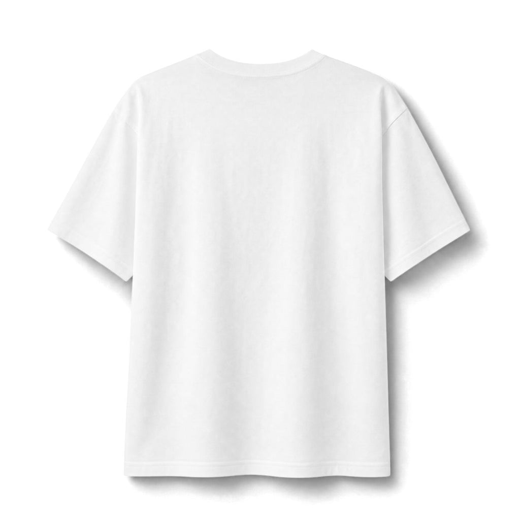 Minimal Racing Stripe Tee — Small Front Emblem Cotton T-Shirt
