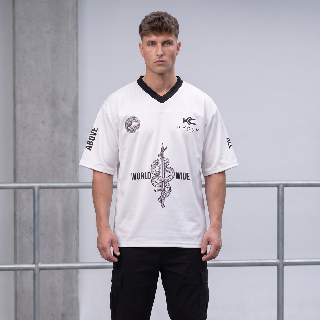 Worldwide Snake Caduceus Football Jersey — Number 10 Soccer Shirt