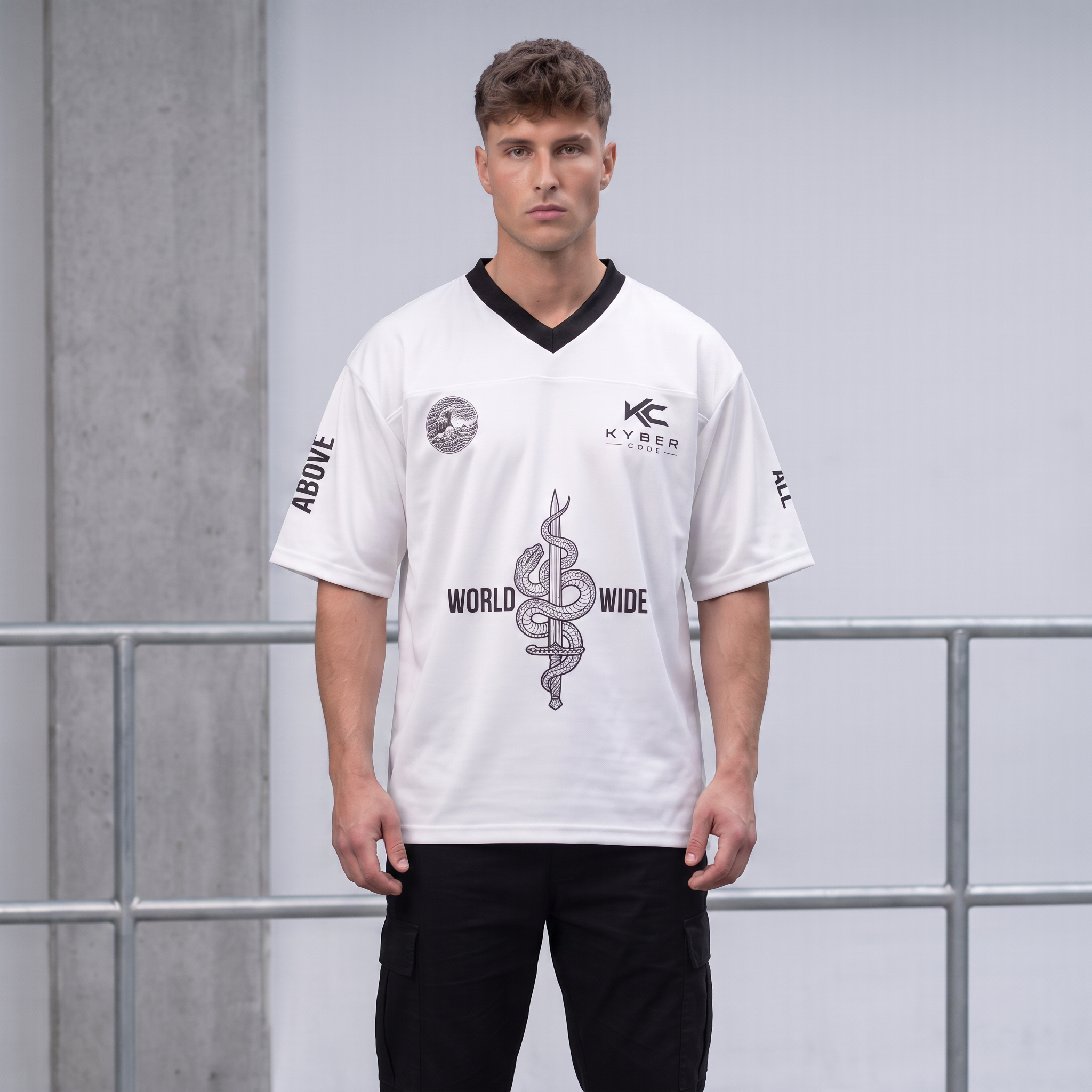 Worldwide Snake Caduceus Football Jersey — Number 10 Soccer Shirt