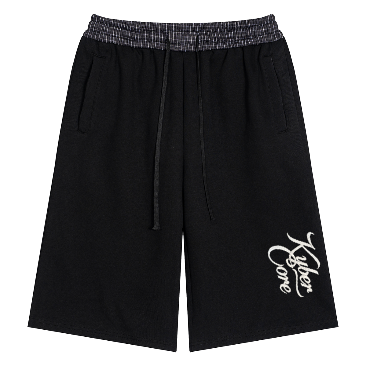 Plaid Waistband Shorts