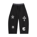 Plaid Waistband Barrel Sweatpants