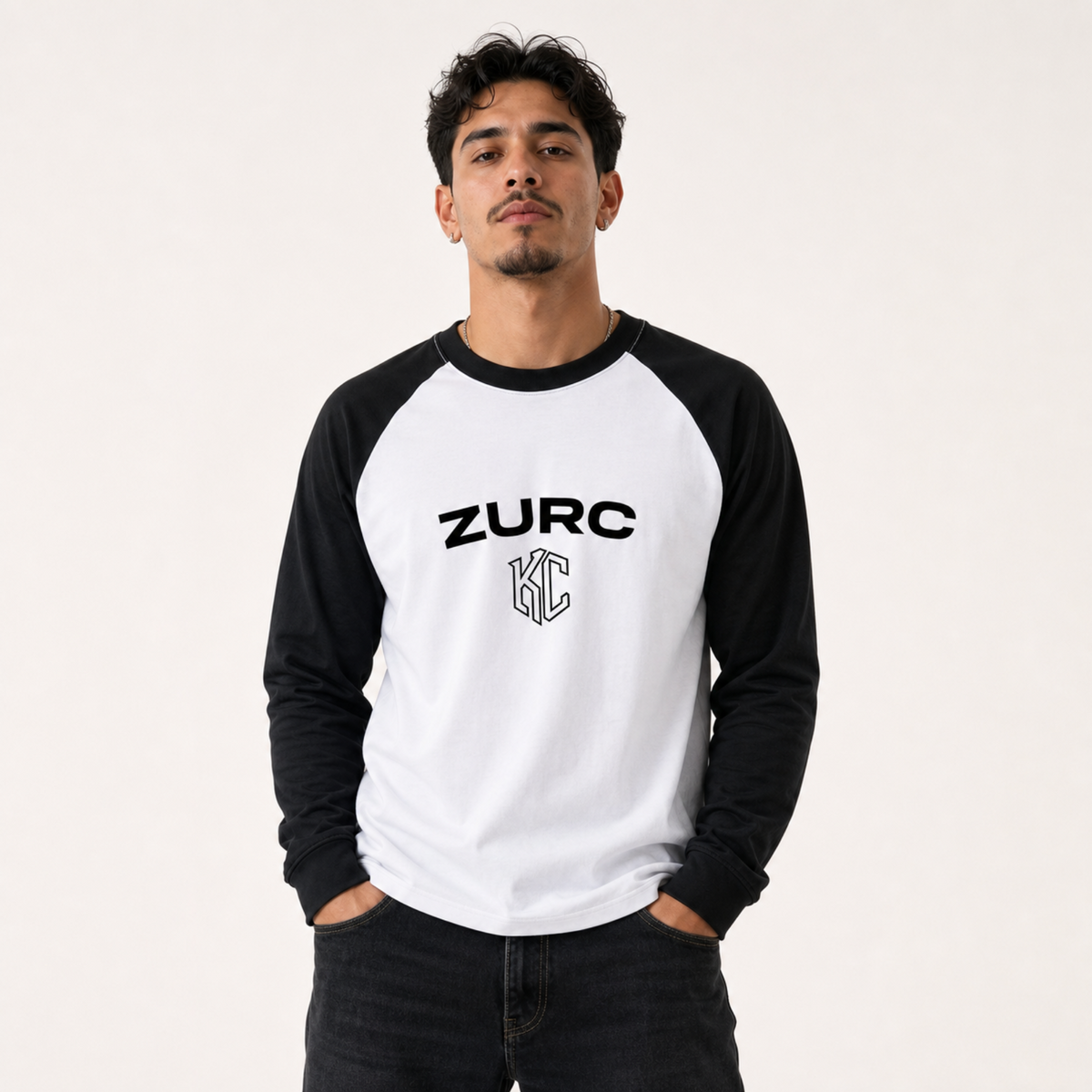 Color-Blocked Raglan Long-Sleeve T-Shirt