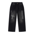 Men's Vintage Wash Wide Leg Jeans