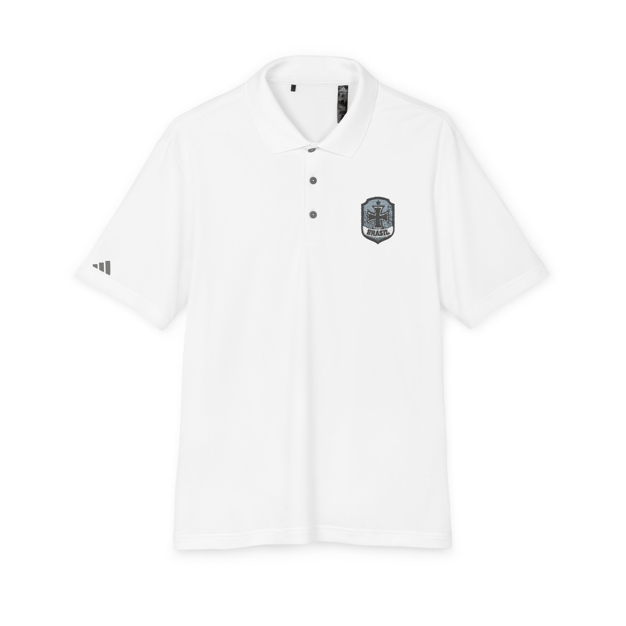 Emblem Performance Polo Shirt — Classic Crest Chest Logo