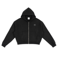Fleece Zip-Up Boxy Hoodie