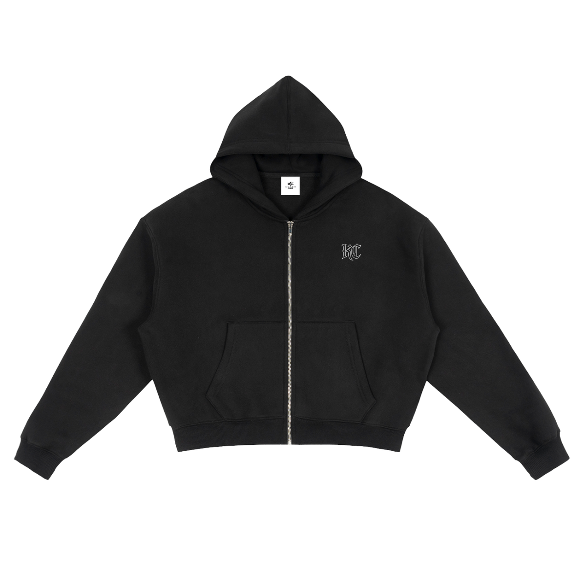 Fleece Zip-Up Boxy Hoodie