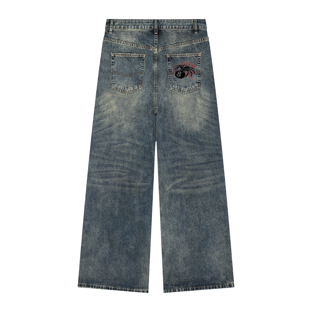 Vintage Wash Denim Jeans