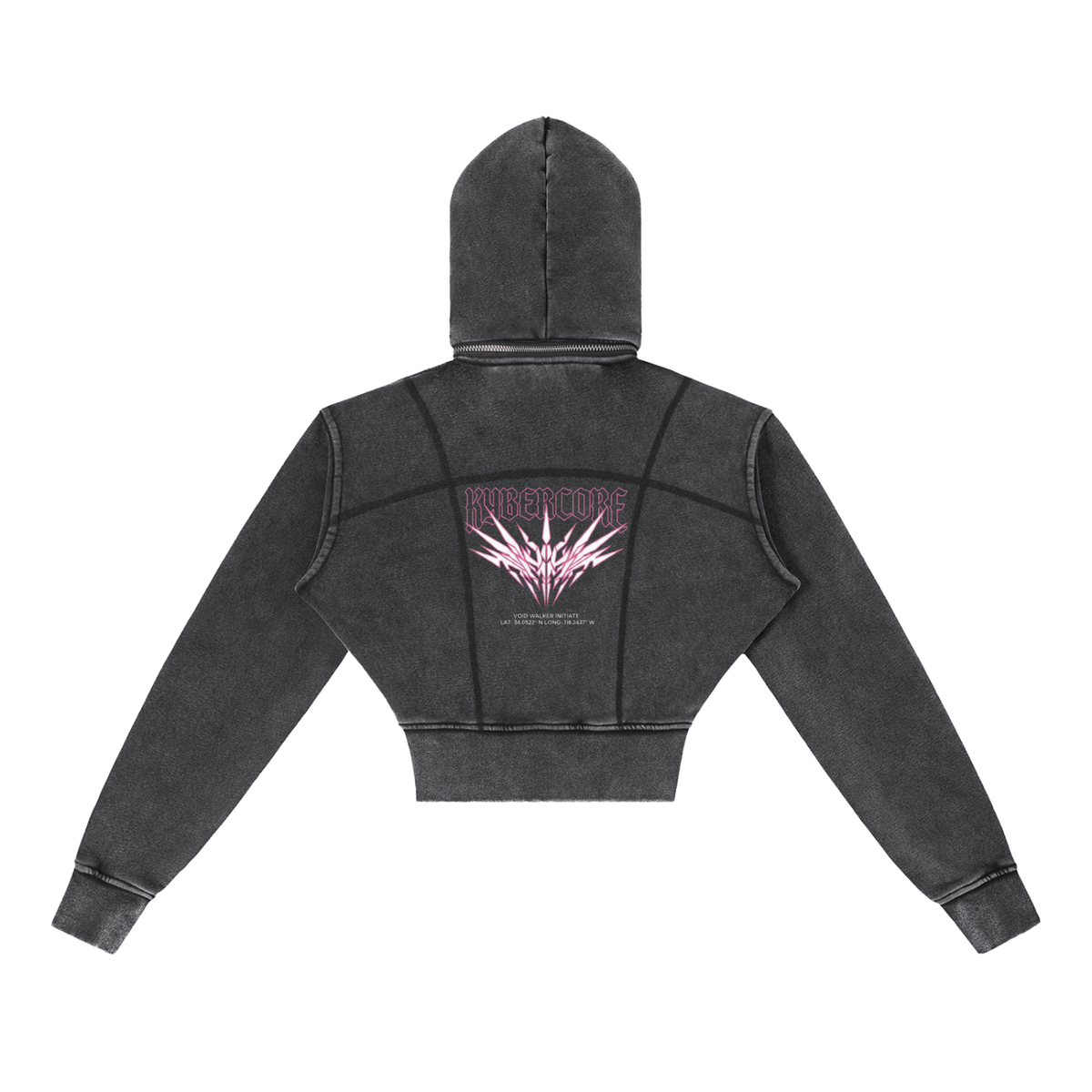 Vintage Crop Fleece Hoodie